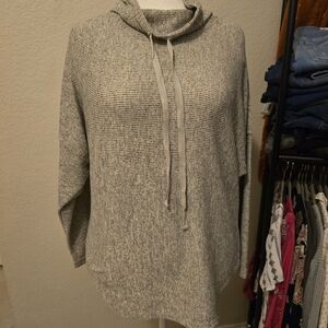 Max Studio Heathered Gray Cowl Neck Sweater NWT Size Large